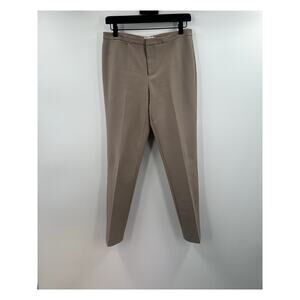 R Label Khaki Straight Pleated Work Pant Size Medium